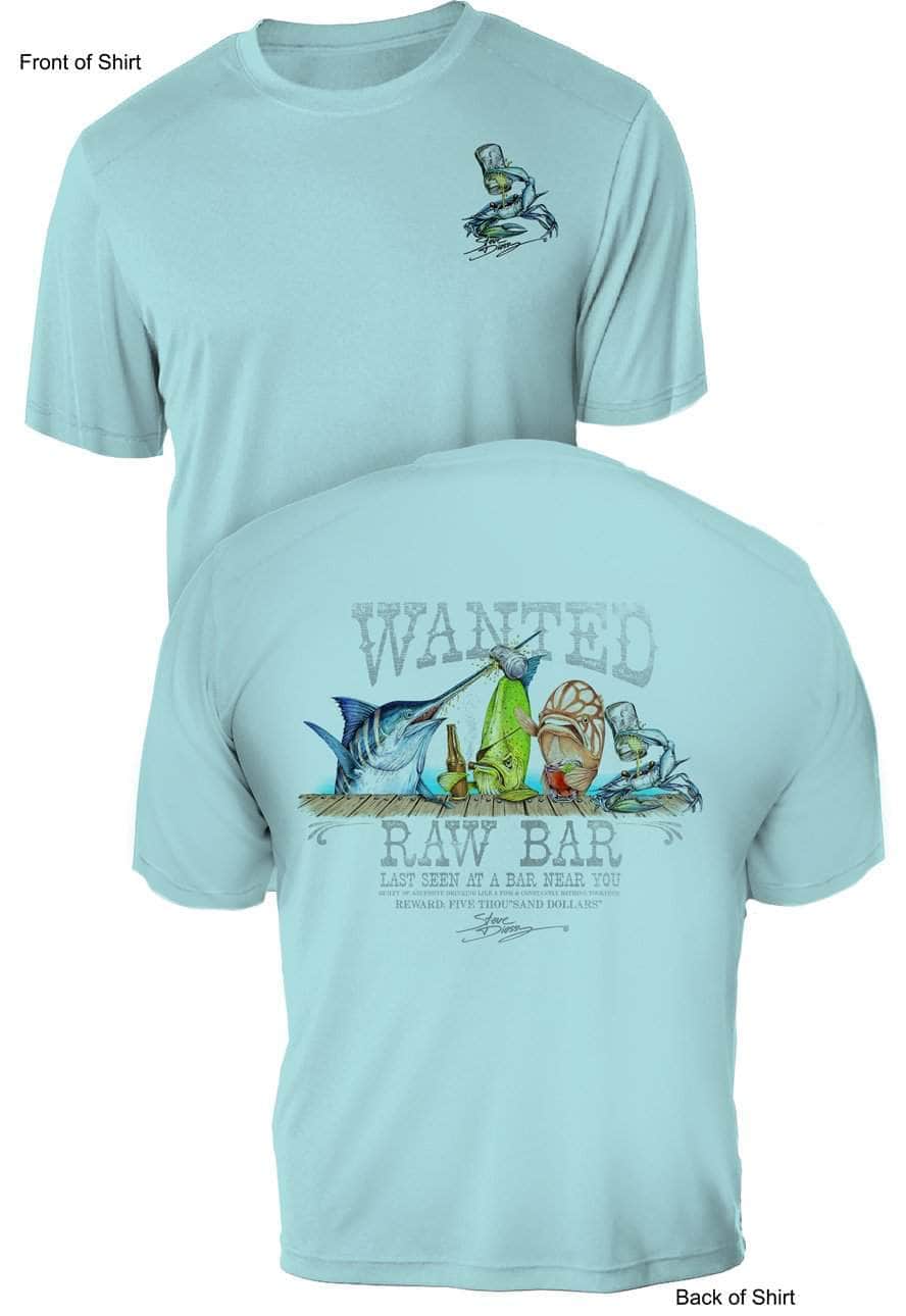 Raw Bar - UV Sun Protection Shirt - 100% Polyester - Short Sleeve UPF 50